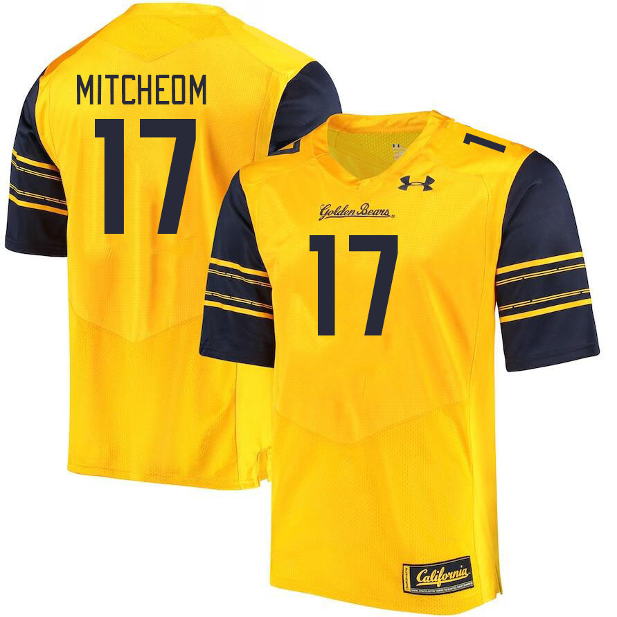 Men #17 Noah Mitcheom California Golden Bears College Football Jerseys Stitched Sale-Gold